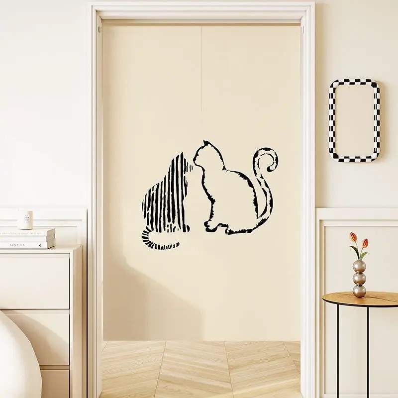 Commercial Window Printing - Занавеска-норен VIKAMA Minimal Line Cat с