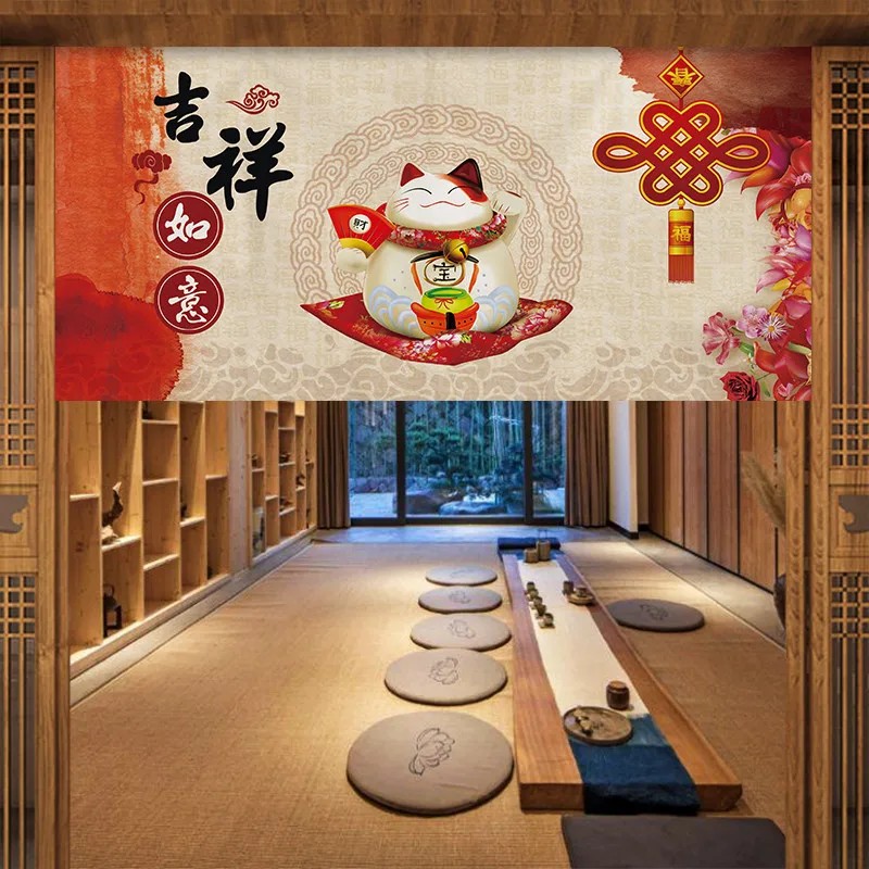 Commercial Window Printing - Японская дверная занавеска-норен VIKAMA Fuji Kimono
