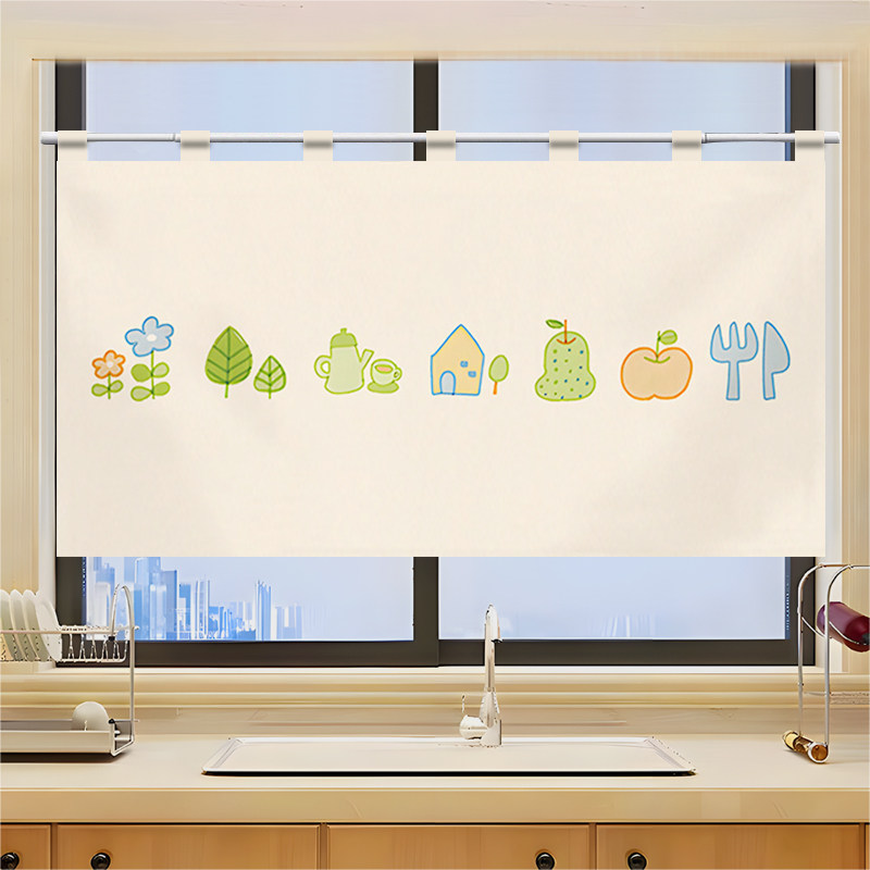 Занавеска-полунорен VIKAMA Gri – обзор и цена Commercial Window Printing