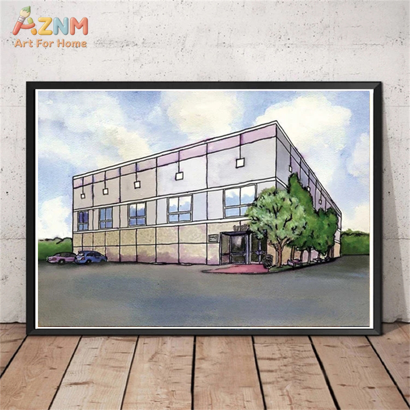 Акварельный пейзаж современног – обзор и цена Commercial Wall Printing